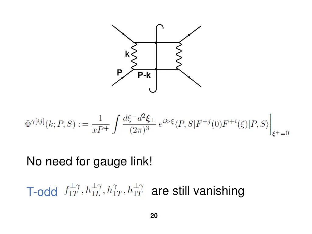 no need for gauge link