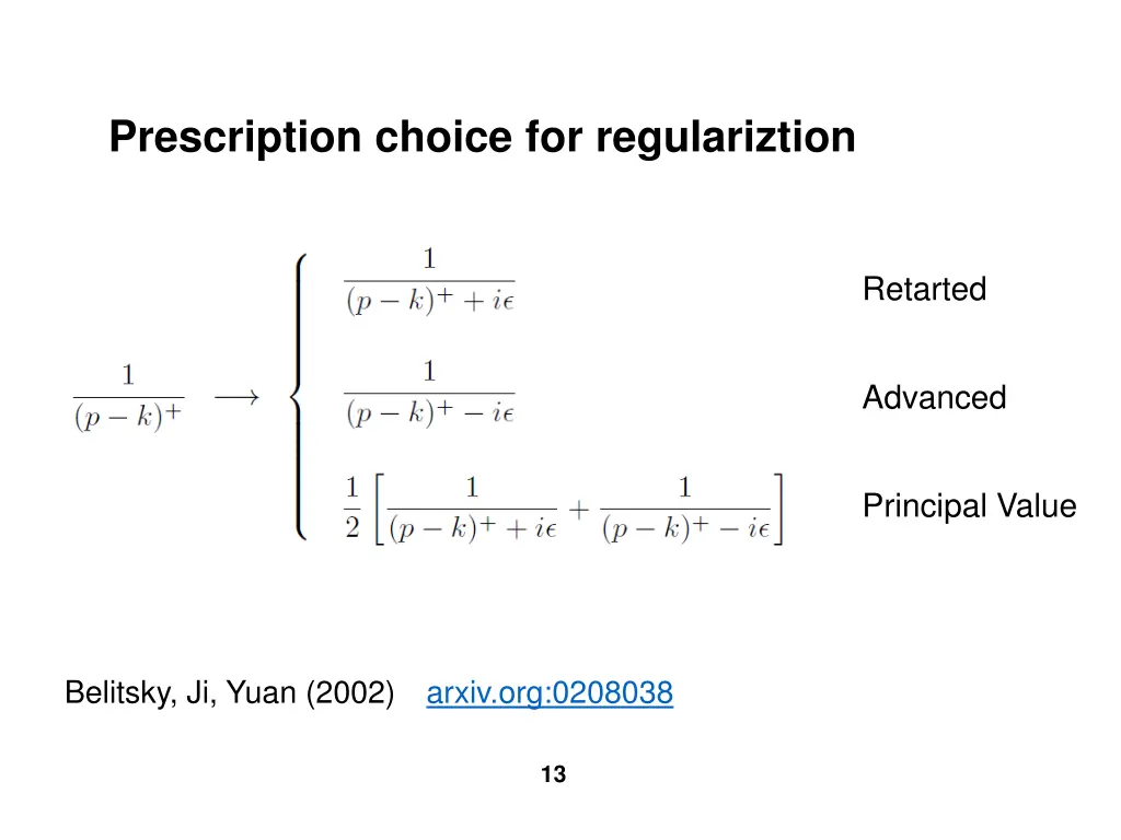 prescription choice for regulariztion