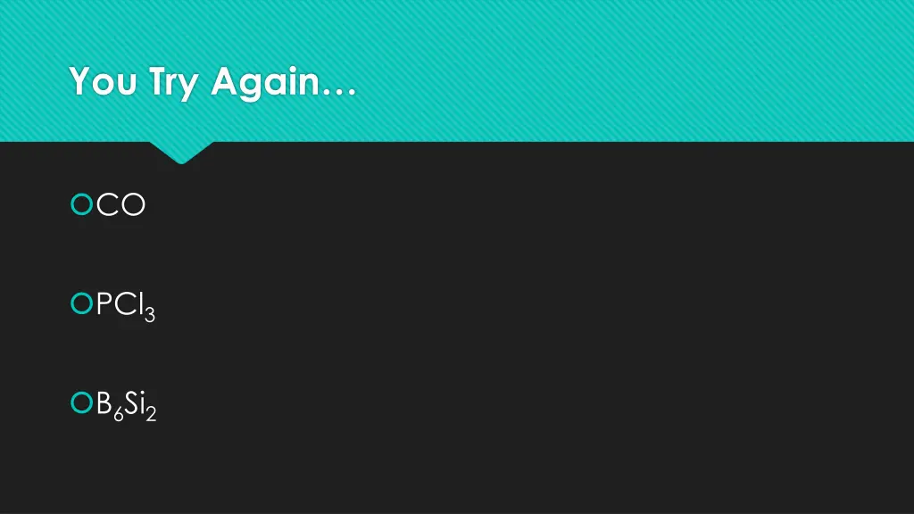 you try again