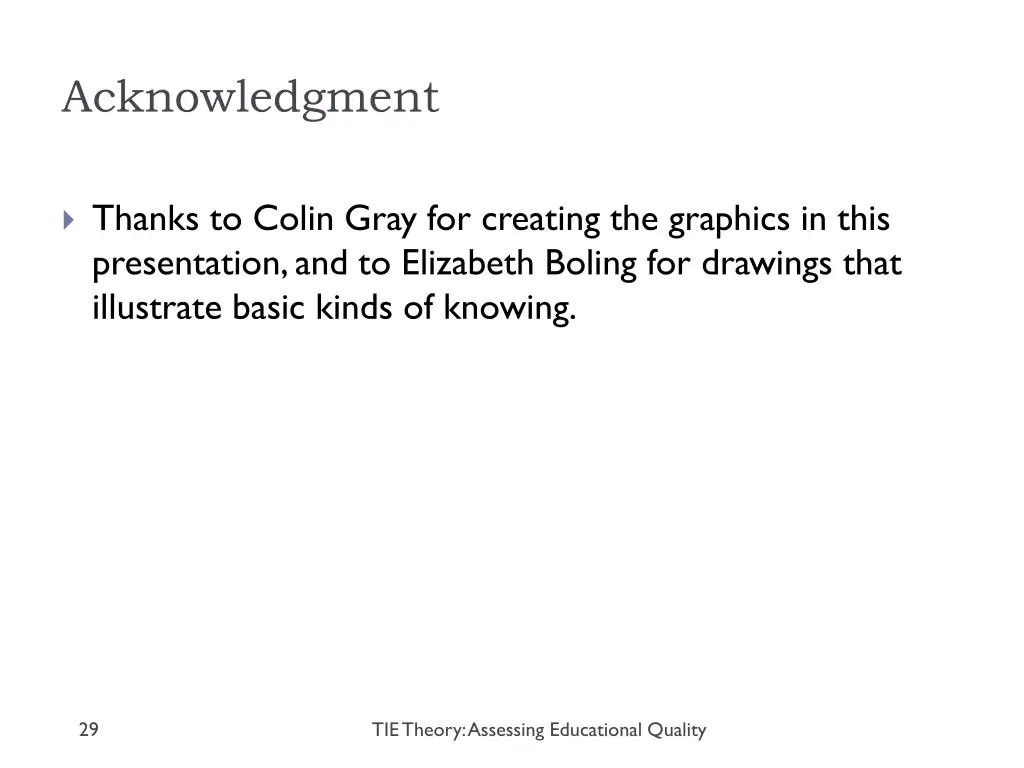 acknowledgment