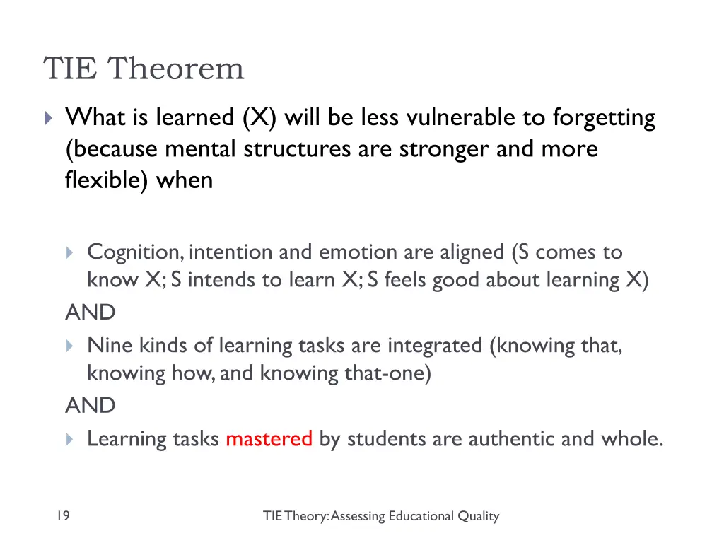 tie theorem