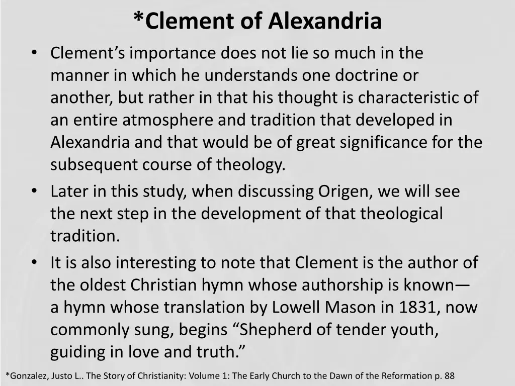 clement of alexandria clement s importance does