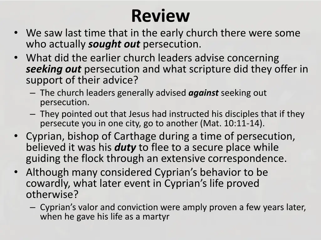 review