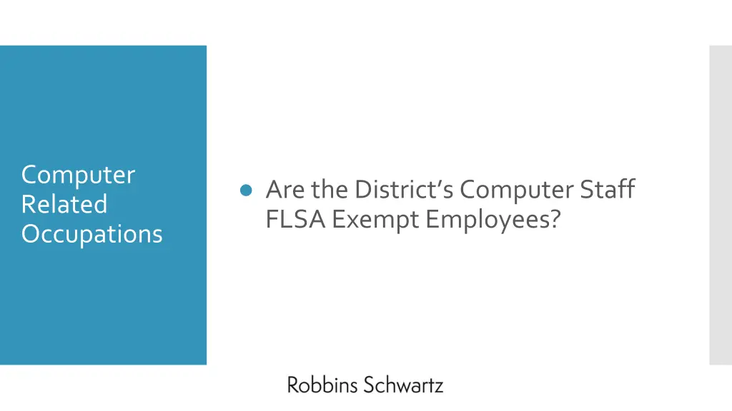 computer related occupations