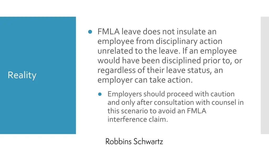 fmla leave does not insulate an employee from