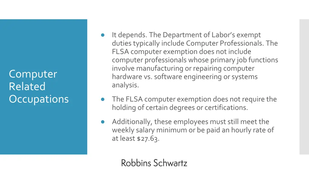 it depends the department of labor s exempt