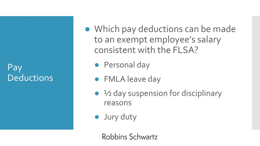which pay deductions can be made to an exempt