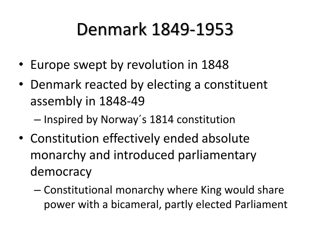 denmark 1849 1953