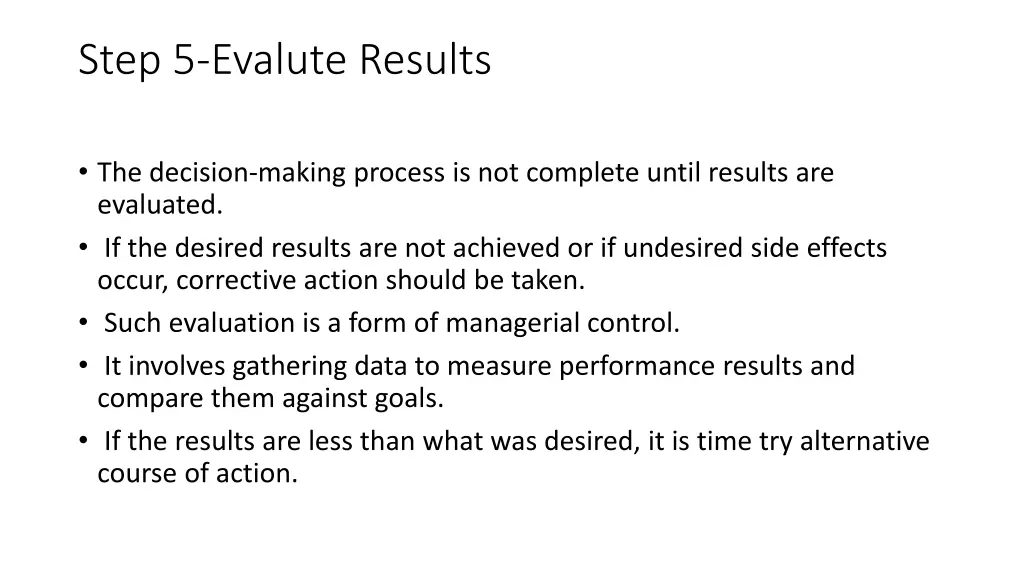 step 5 evalute results