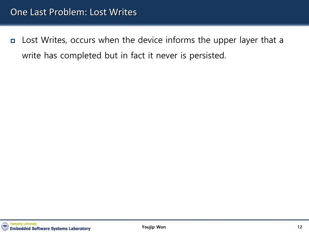 one last problem lost writes