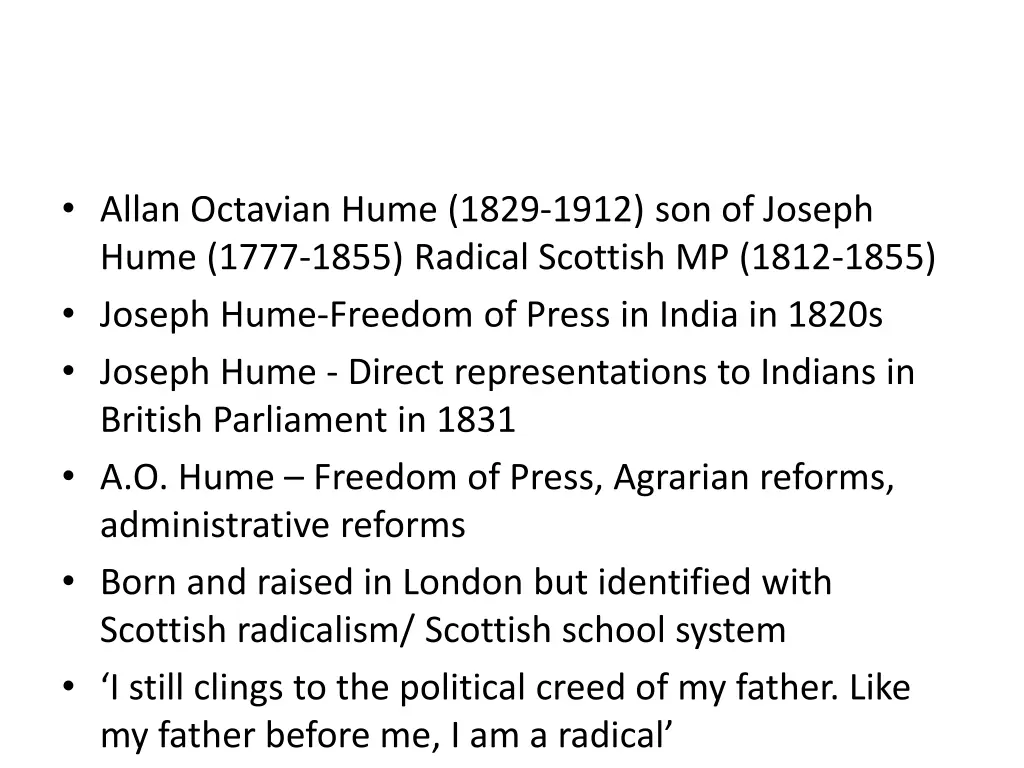 allan octavian hume 1829 1912 son of joseph hume