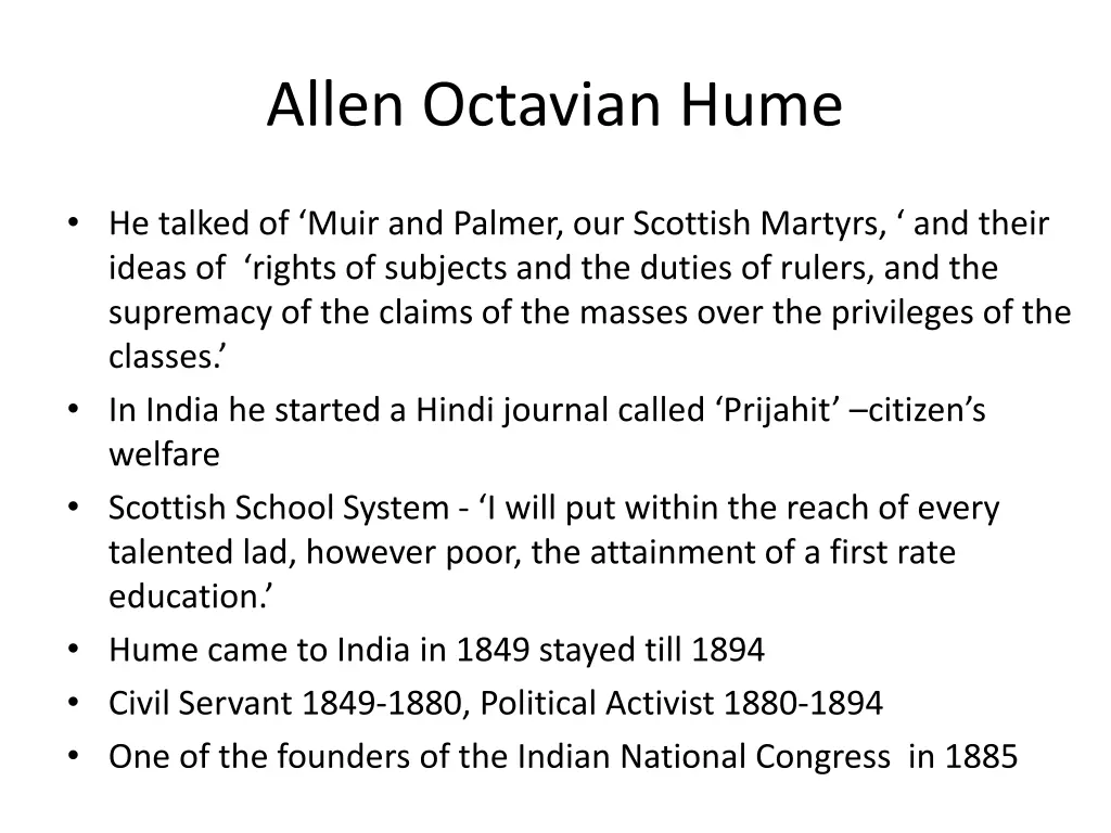 allen octavian hume