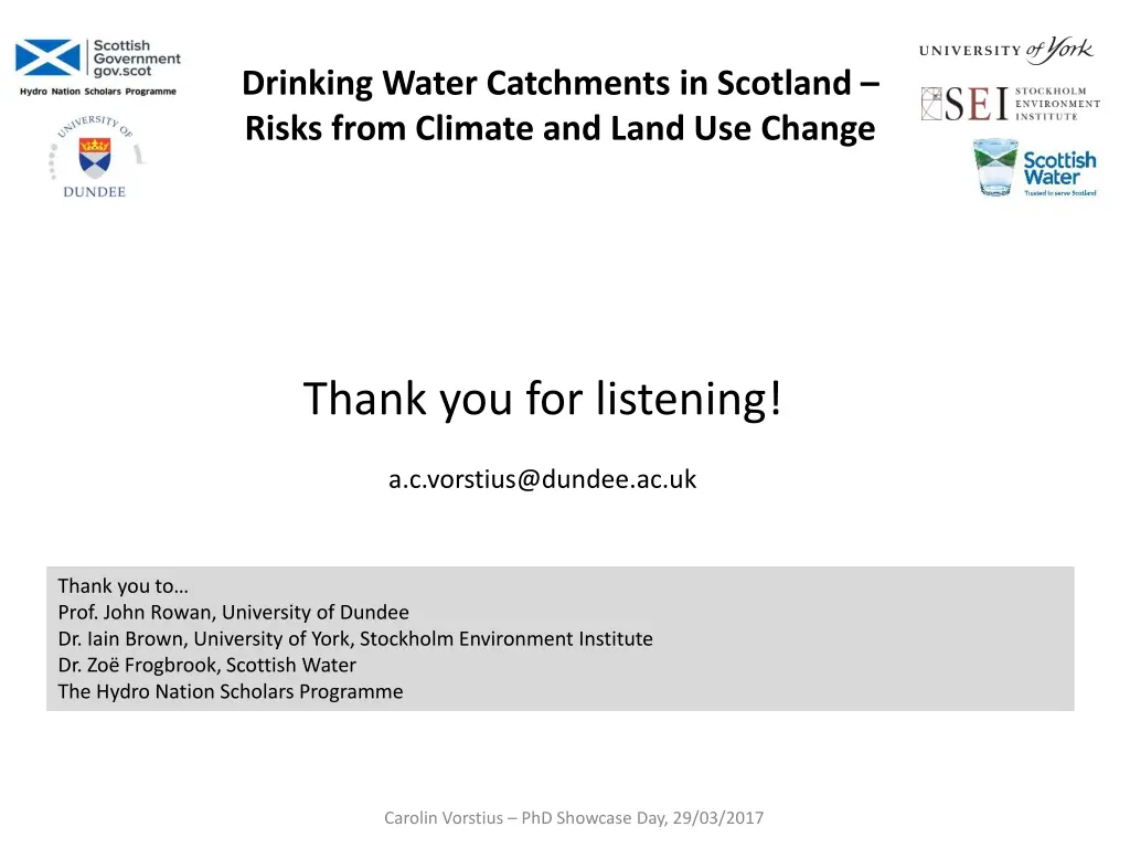 drinking water catchments in scotland risks from 1