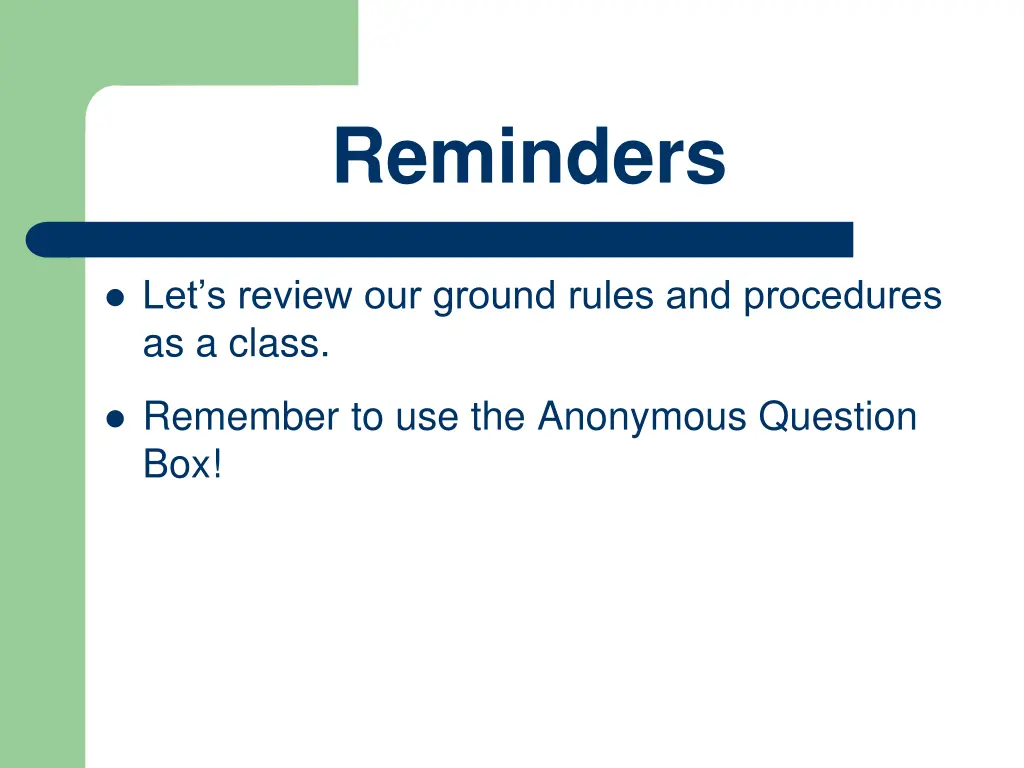 reminders