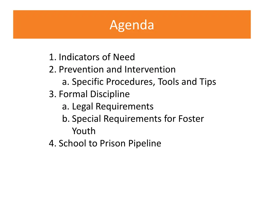 agenda