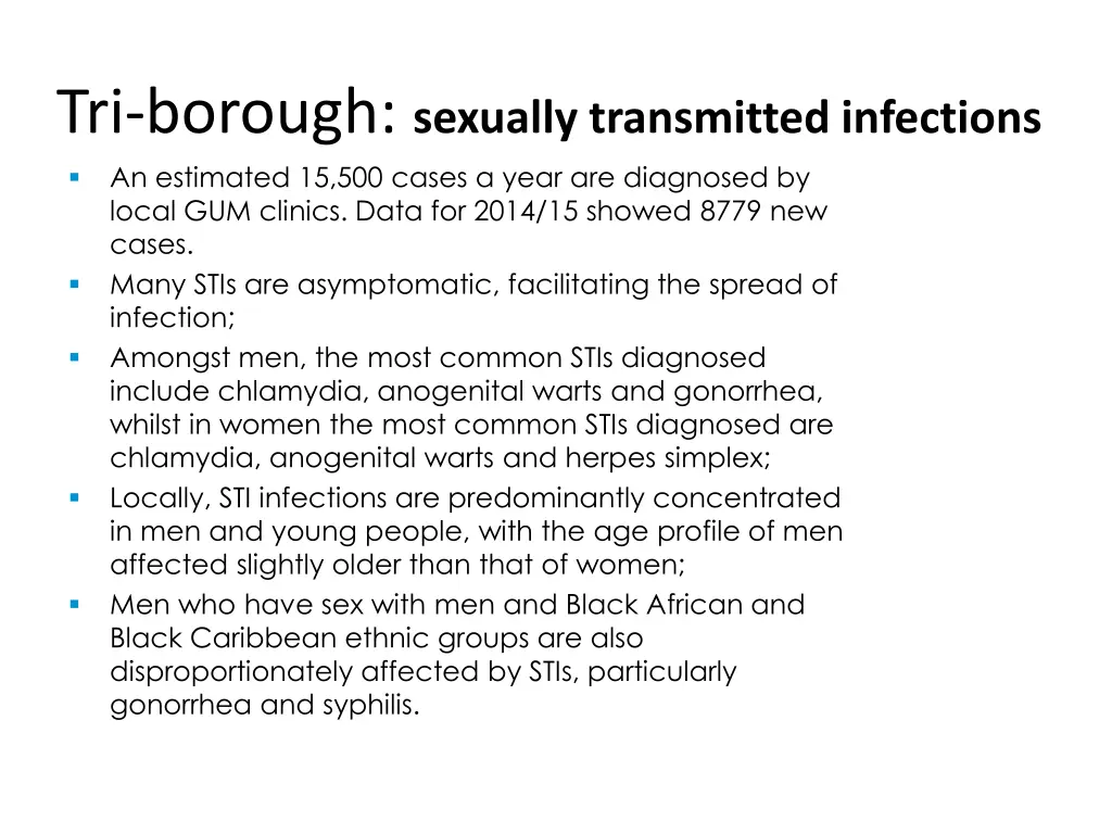 tri borough sexually transmitted infections