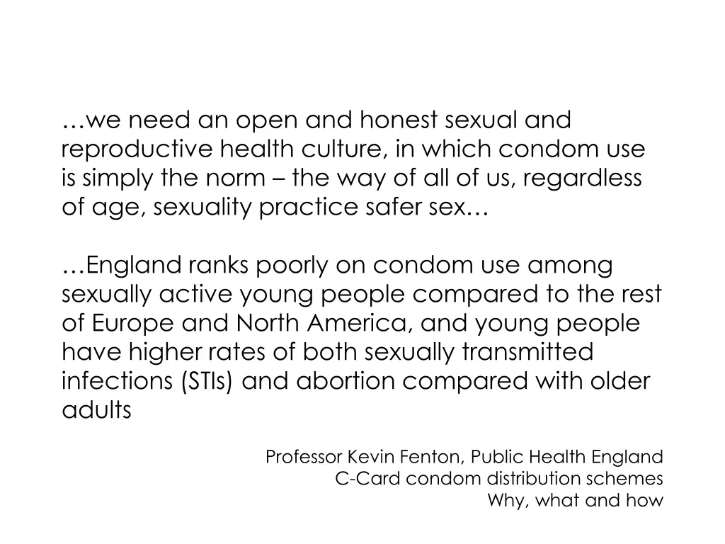 we need an open and honest sexual