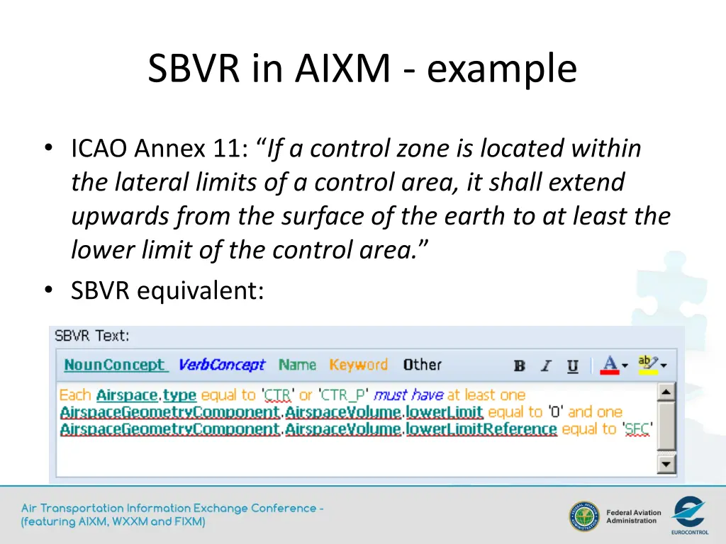 sbvr in aixm example