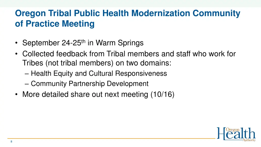 oregon tribal public health modernization