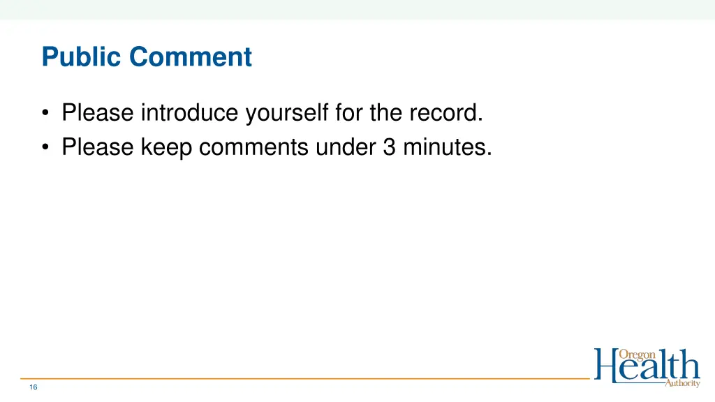 public comment