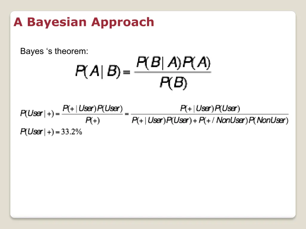 a bayesian approach