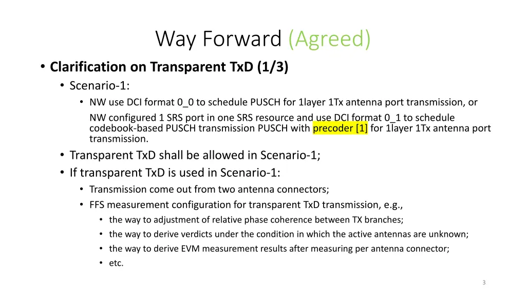 way forward agreed 1