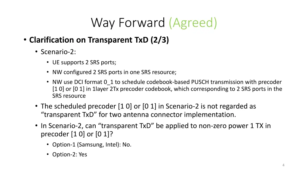 way forward agreed 2