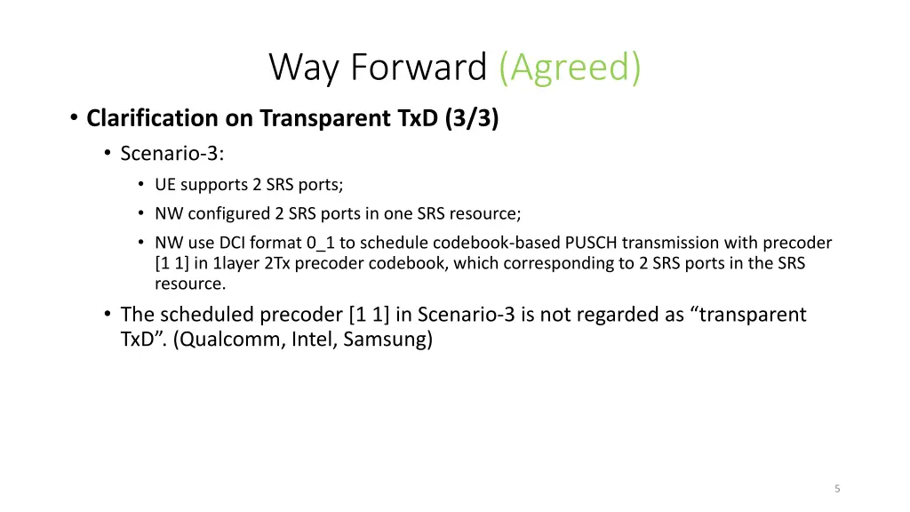way forward agreed 3