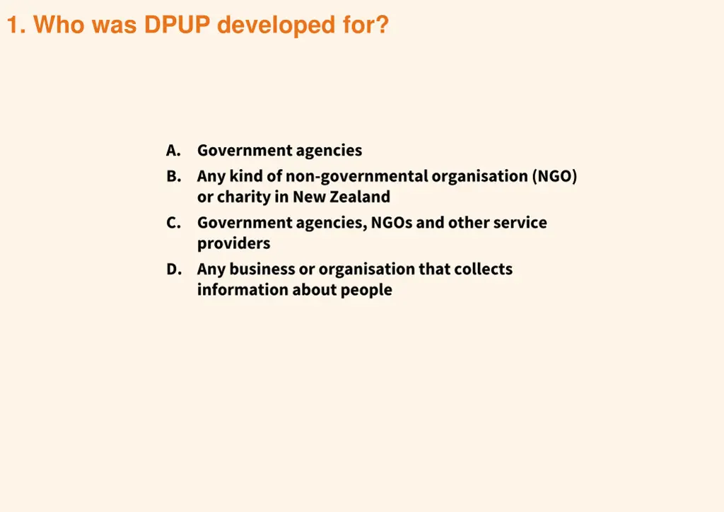 1 who was dpup developed for