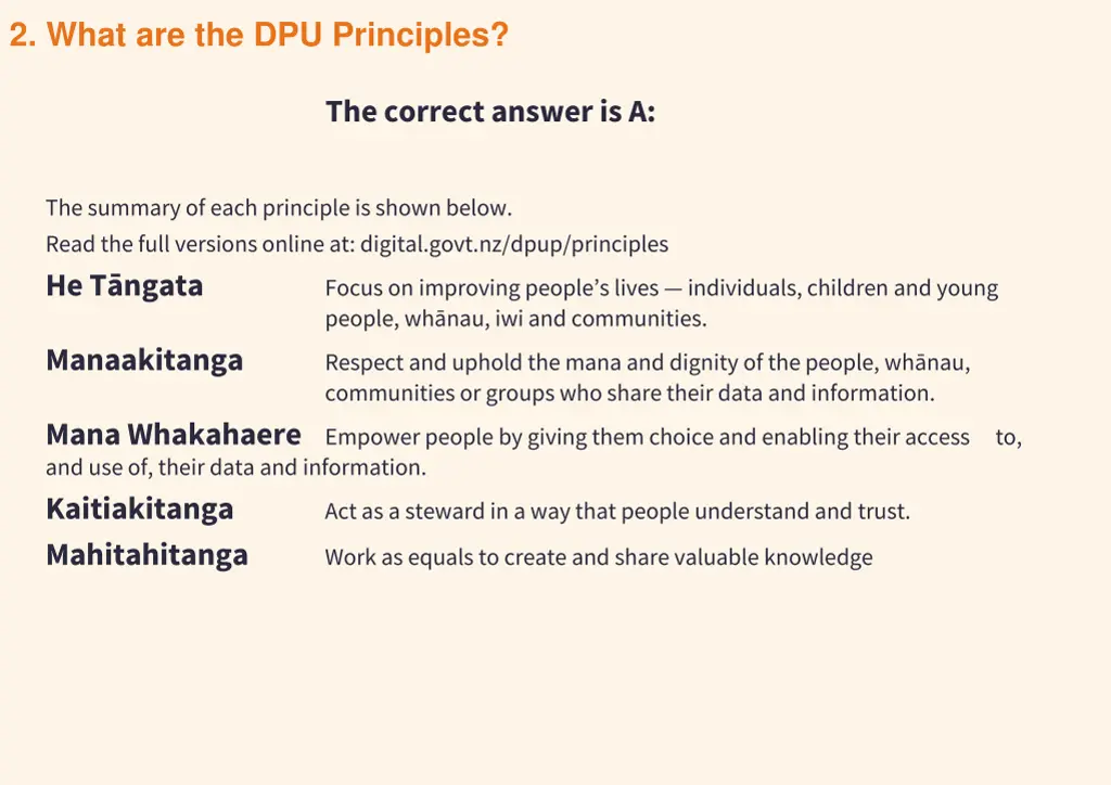 2 what are the dpu principles