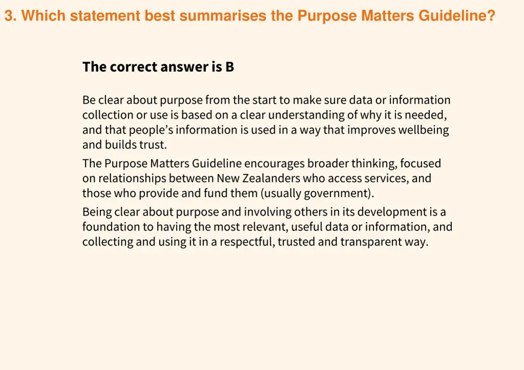 3 which statement best summarises the purpose 1