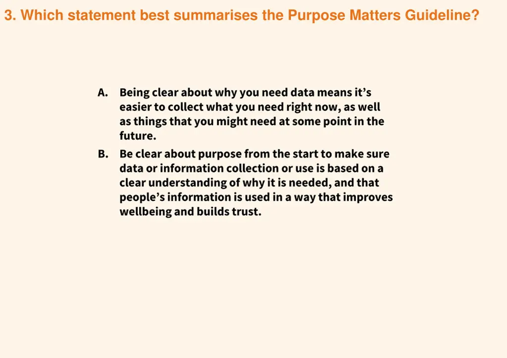 3 which statement best summarises the purpose