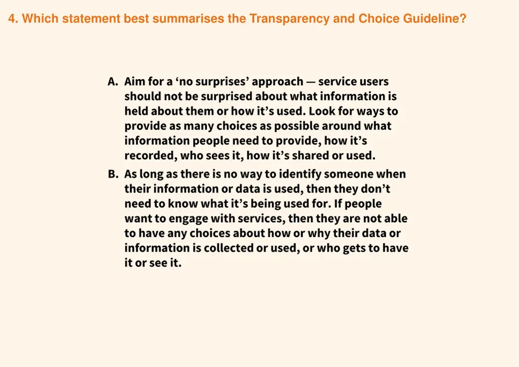 4 which statement best summarises