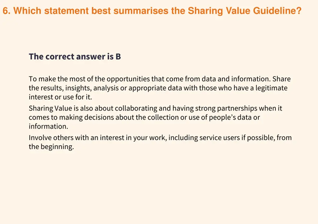 6 which statement best summarises the sharing 1
