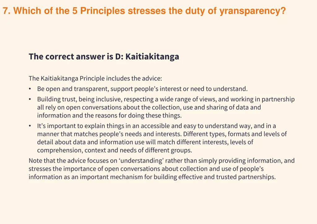 7 which of the 5 principles stresses the duty 1