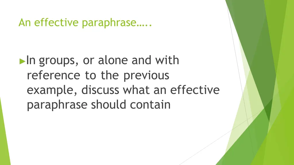 an effective paraphrase