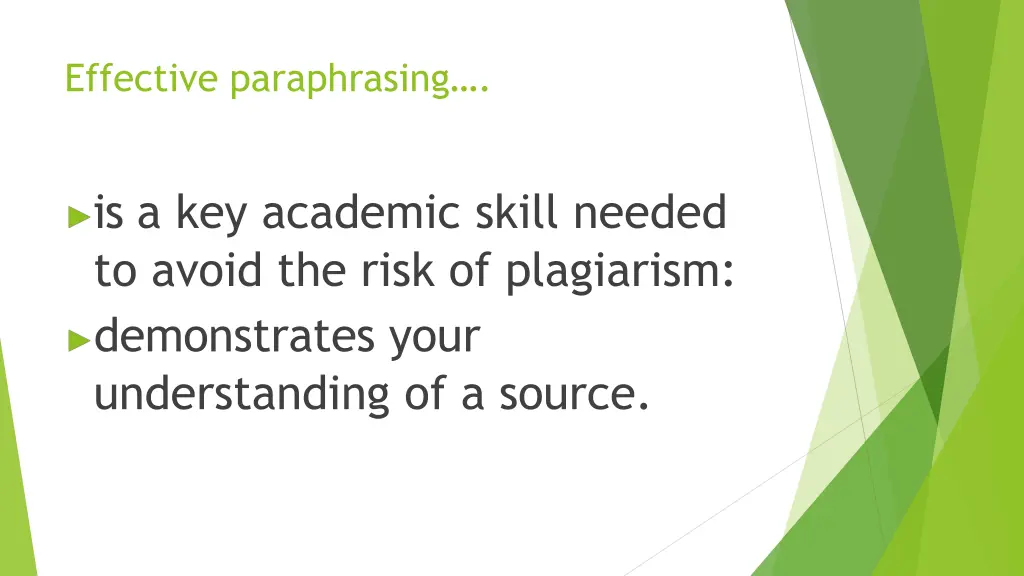 effective paraphrasing