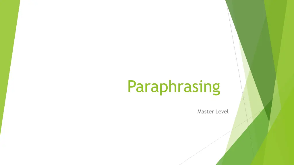 paraphrasing