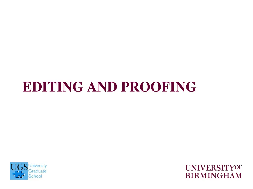 editing and proofing
