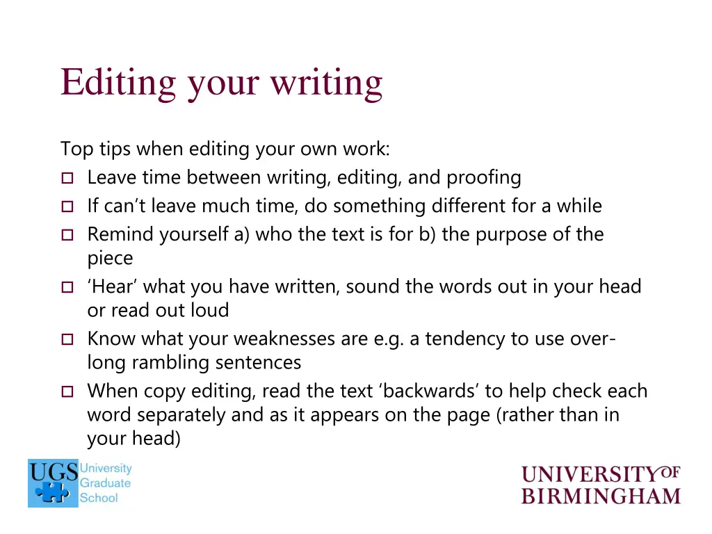 editing your writing