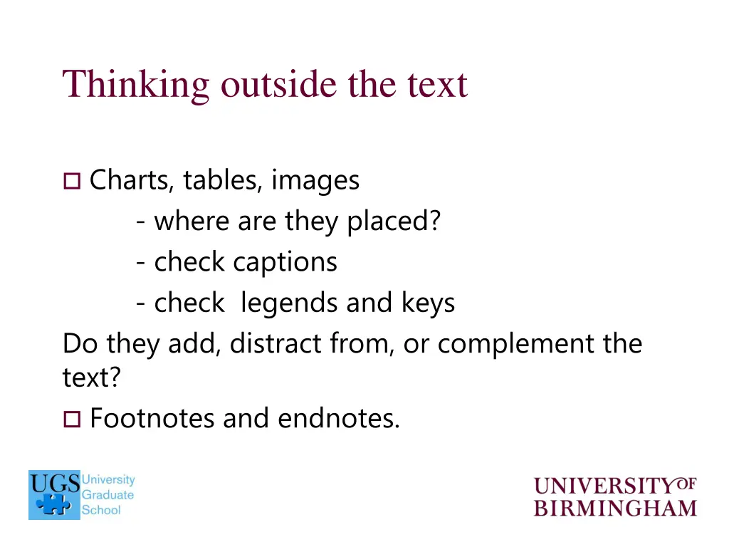 thinking outside the text