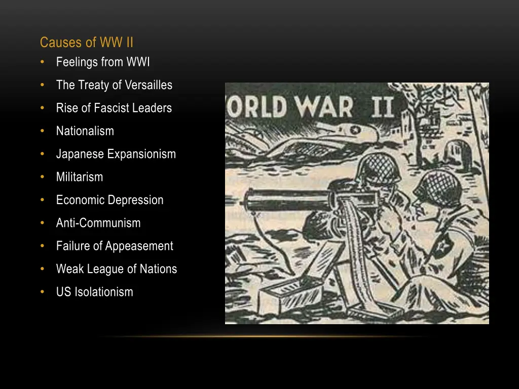causes of ww ii feelings from wwi
