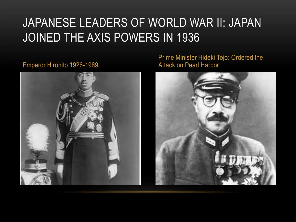 japanese leaders of world war ii japan joined