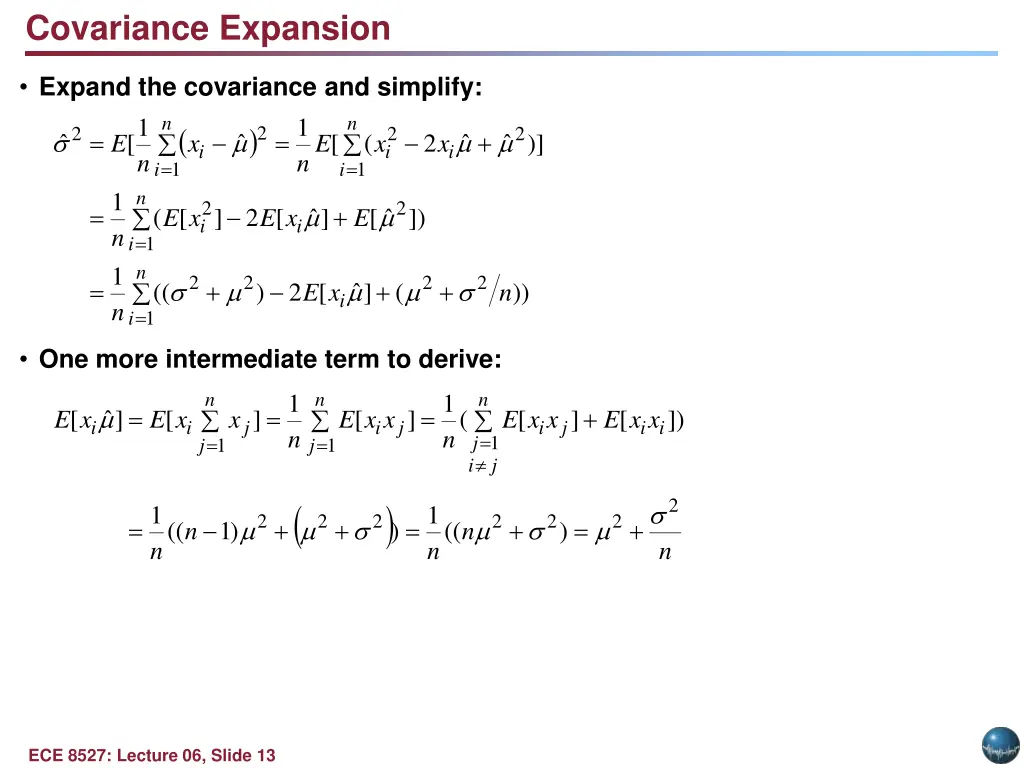 covariance expansion