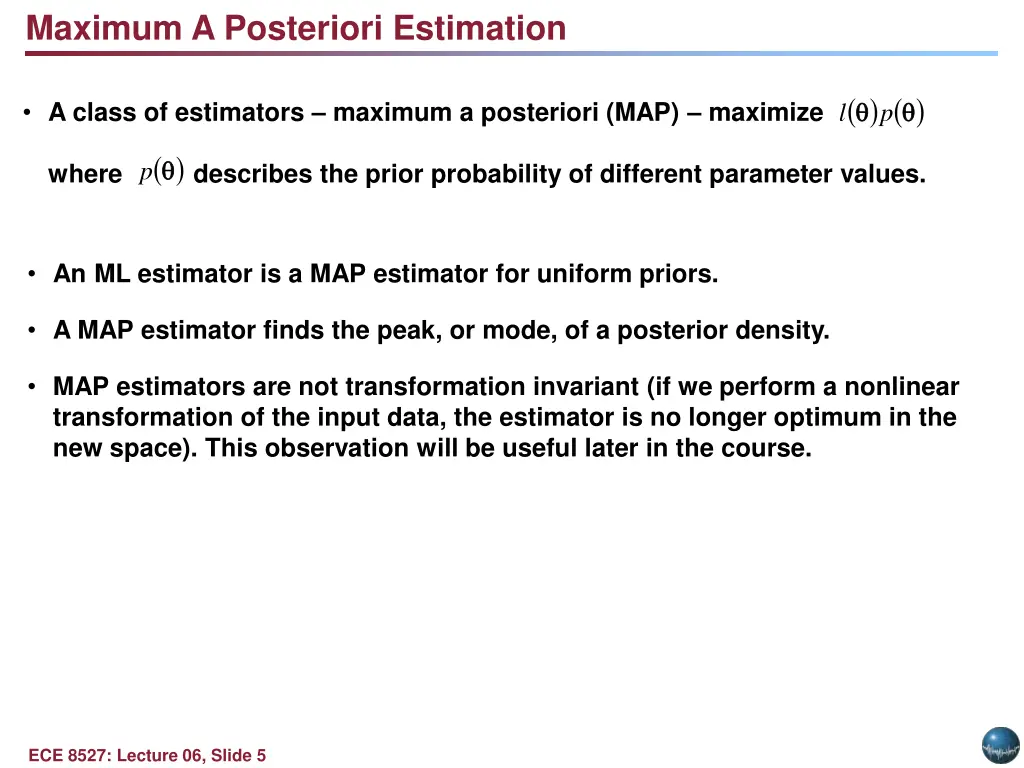 maximum a posteriori estimation