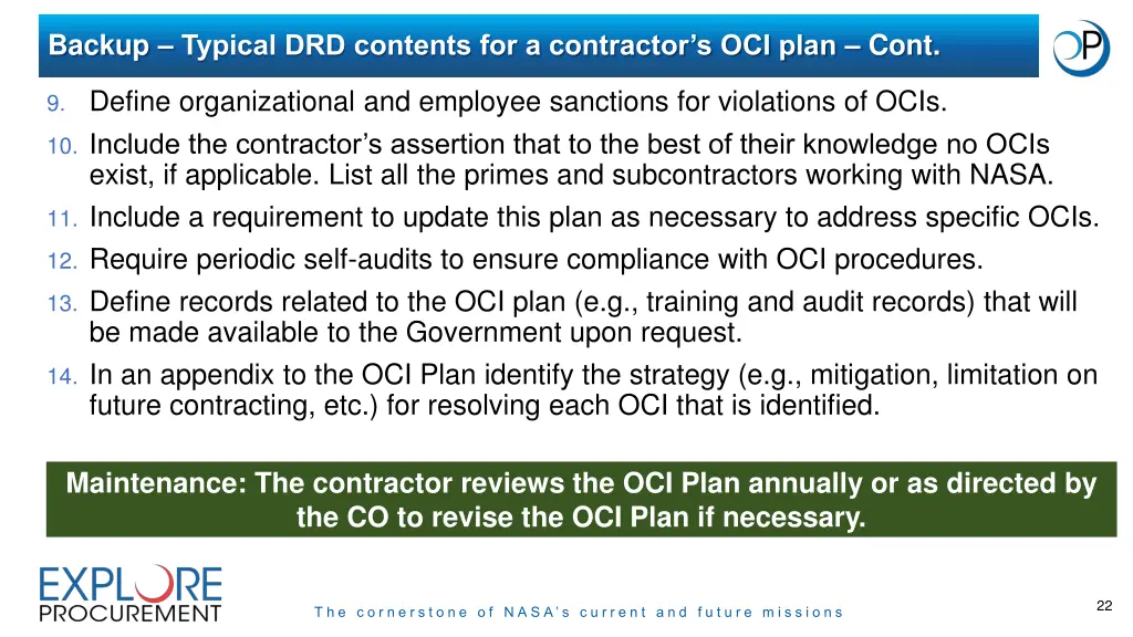 backup typical drd contents for a contractor 1