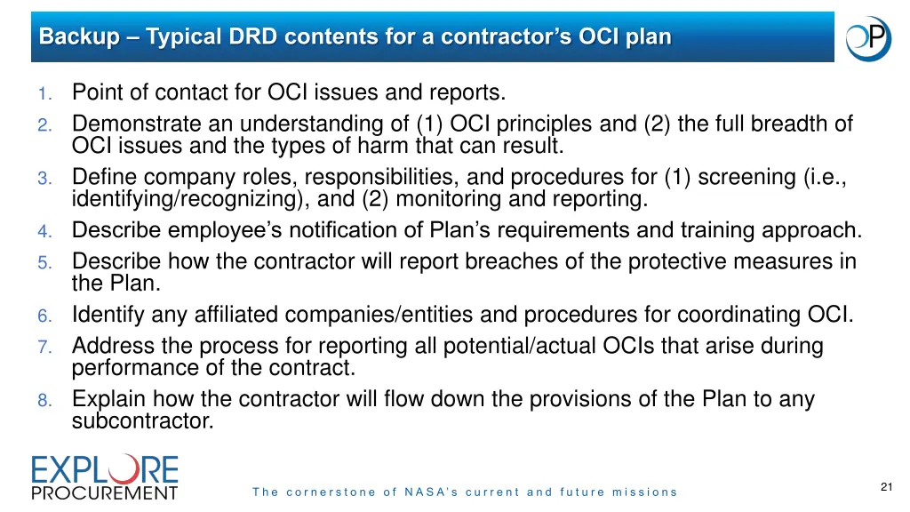 backup typical drd contents for a contractor