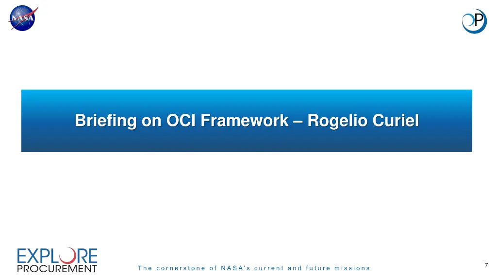 briefing on oci framework rogelio curiel