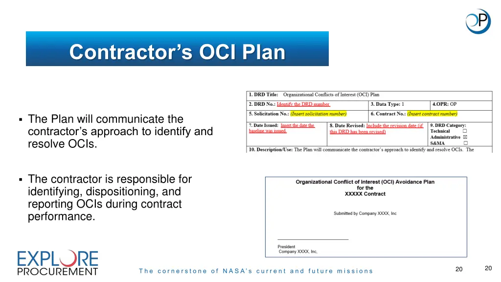 contractor s oci plan