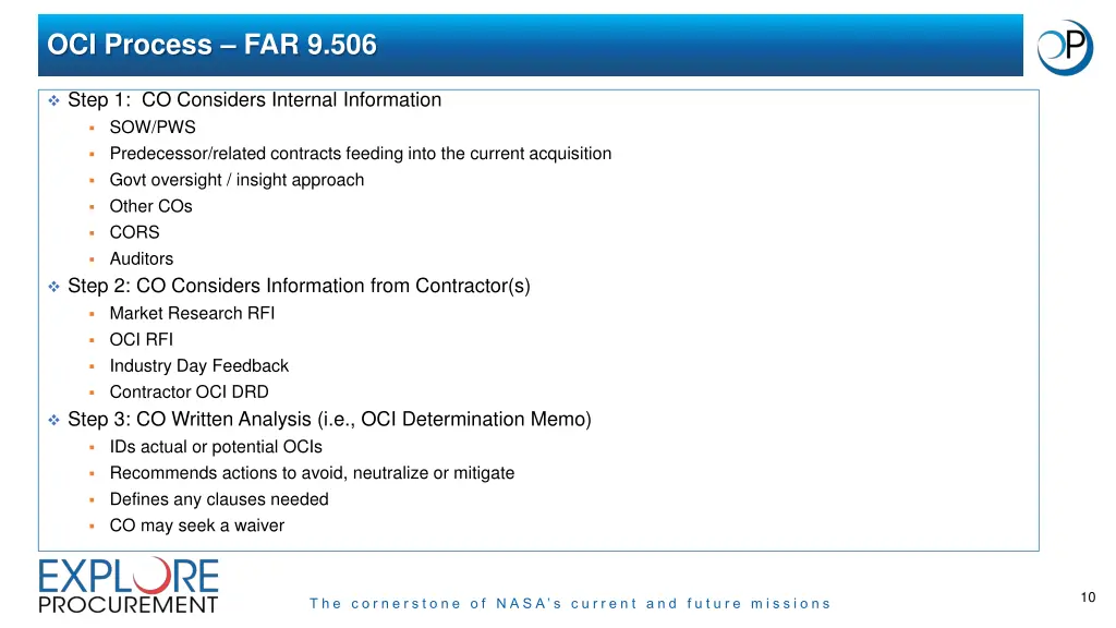 oci process far 9 506